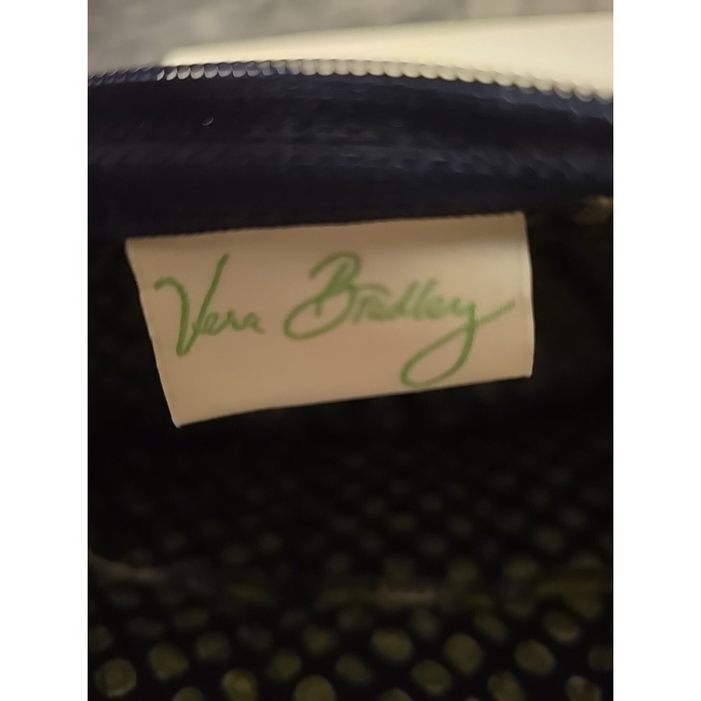 Vera Bradley Shoulder Bag Cambridge Pattern Handbag Excellent Retired Green Blue - Picture 8 of 9